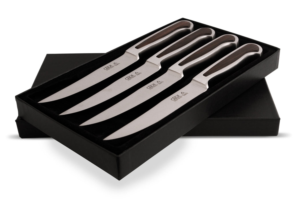 Güde Steakmesser im Geschenkkarton, geschmiedet, Serie Delta, 4-teilig